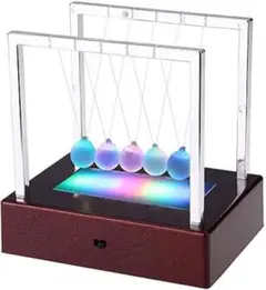 ニュートンのゆりかご バランスボール 振り子ボール LEDライト 七つ色変更