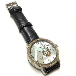 【中古品、電池交換済み】ディズニー ピーターパン ティンカーベル アナログ腕時計 キャラクターウォッチ
