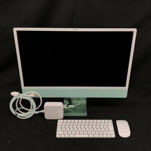 Apple　iMac　A2438　24-inch/M1/2021　8GB　256GB　Sonoma　グリーン　初期化済み【CEAL1003】