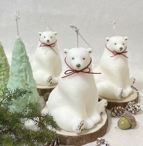 しろくまキャンドル　アロマキャンドル　プレゼント　ホッキョクグマ　かわいい　ギフト　北欧雑貨　北欧　誕生日　白熊　母の日