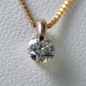 ダイヤモンド ネックレス K18PG 一粒 1.0ct 鑑定書付 1.00ctup Fカラー FLクラス 3EXカット H&C CGL