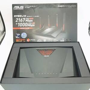 n195【1円～】 ASUS 無線LANルーター RT-AC88U PC用品 ゲーミングルーター 通電のみ確認済 動作未確認 現状品 