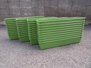未使用 セロン フローラルボックス グリーン プランター 40個 セット 大量 園芸 植木鉢 サイズ 約60×13×10cm 引取り可能