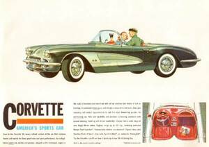 ◆1960年の自動車広告　シボレー　コルベット　Chevrolet