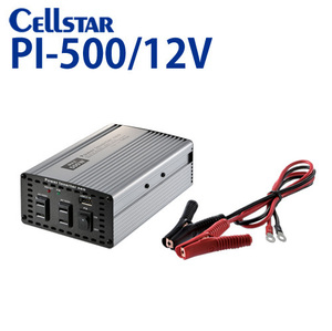 セルスター パワー インバーター ネオ PI-500/12V （入力：12V専用 出力：AC100V 最大出力：500W / USB:2.4A） 701449