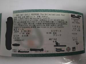 RED HOT CHILI PEPPERS レッドホットチリペッパーズ レッチリ 2024/5/20（月） 東京ドーム VIP SS席 チケット