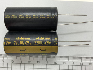 オーディオ用電解コンデンサ 22000μF 25V 85℃ ±20% UKW1E223MRD (2個) (ニチコン) (出品番号173-2）