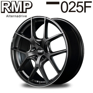 MID RMP 025F (セミグロスガンメタ＋リムエッジDC＋ロゴマシニング) アルミホイール 4本セット 17×7.0J 5H PCD114.3 +48