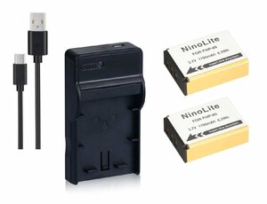 USB充電器とバッテリー2個セット DC122 と 富士フィルム FUJIFILM NP-85 互換バッテリー