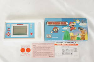 ② 動作品 Nintendo 任天堂 SUPER MARIO BROS スーパーマリオブラザーズ YM-105 GAME&WATCH ゲームウォッチ 箱 取説付き 4804196011