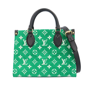 ルイヴィトン オンザゴーPM LVマッチ ショルダーバッグ レザー M46216 グリーン レディース LOUIS VUITTON 中古 美品