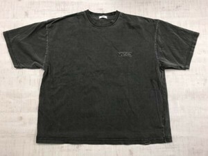 ペルーシュ Perushu 半袖Tシャツ メンズ 製品染め ピグメントダイ ヘビーウェイト ビッグシルエット 韓国ファッション ストリート M 黒