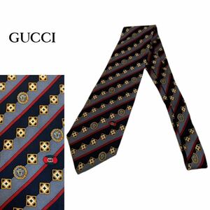 OLD GUCCI オールドグッチ GUCCI VINTAGE グッチ ヴィンテージ GUCCI Accessory Collection MADE IN ITALY 柄 シルクネクタイ アーカイブ