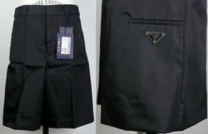 23SS PRADA プラダ RE-NYLON ナイロン トライアングル 三角プレート バミューダ パンツ 40 BERMUDA ショートパンツ b6940