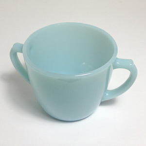 【中古】Fire King ファイヤーキング Turquoise Blue Sugar Bowl ターコイズブルー シュガーボウル シュガーポット アイスブルー