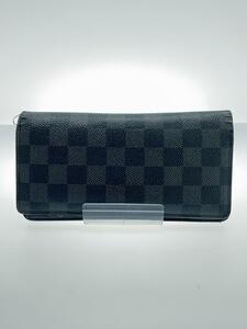 LOUIS VUITTON◆ポルト・フォイユ・ブラザ_ダミエ・グラフィット_BLK/PVC/BLK/メンズ