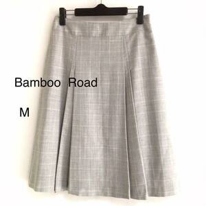 Bamboo Road チェックプリーツスカート　M