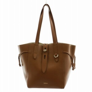 フルラ FURLA net トートバッグ ハンドバッグ ショルダーバッグ レザー 茶 ブラウン /AN2 レディース