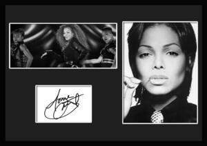 10種類!Janet Jackson/ジャネット・ジャクソン/サインプリント&証明書付きフレーム/BW/モノクロ/ディスプレイ (5-3W)
