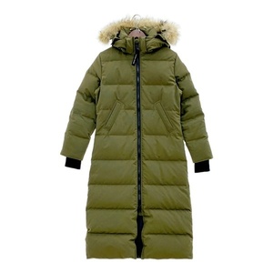 CANADA GOOSE ダウンコート ロング 3035LA Mystique Parka ダウンジャケット レディース S/P カーキ カナダグース アウター DL10049■