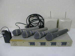 Panasonic ワイヤレスマイクシステム一式　中古完動品　受信機WX-4040 アンテナWX-4950 マイクWX-4100AとWX4100とWX4300U