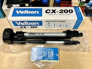 新品未使用 Velbon CX-200 カメラ三脚 伸縮式 箱入り 説明書 付属 キヤノン EOS Kiss Ⅲ ベルボン MADE IN JAPAN 日本製 撮影機材 CANON