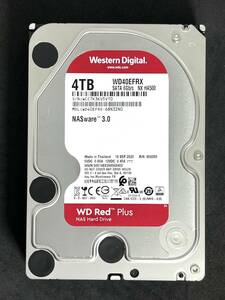 【送料無料】　★ 4TB ★　WD Red / WD40EFRX　【使用時間：82ｈ】　2020年製　稼働極少　3.5インチ　内蔵HDD　Western Digital RED　