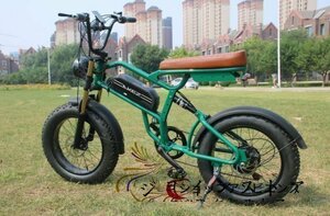 新品! 20x4.0インチ レトロな電動自転車 48v 500w 13Ah 40-60km リチウム電池 モトクロス