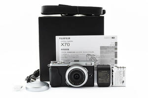 元箱 取扱説明書付 ★ほぼ新品★FUJIFILM フジフイルム X70 Silver シルバー コンパクトデジタルカメラ 富士フイルム (3936)