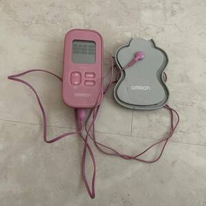 オムロン OMRON ピンク 肩こり 家庭用 低周波治療器 マッサージ 箱無し　電池なし
