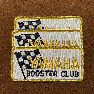 70s YAMAHA BOOSTER CLUB ヴィンテージ ワッペン 当時物本物 ヤマハモトクロス 国産旧車 ビンテージ刺繍パッチ デッドストックファンクラブ
