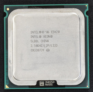 (送料無料) Intel Xeon E5420 SLBBL LGA771 Socket771 4core 2.5GHz L2:12MB FSB1333 (動作確認済 中古品) (管:SAC14 x2s