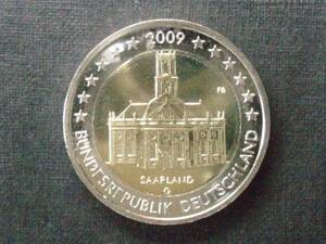 ドイツ　２ユーロ記念　２００９年　ルードヴィッヒ教会　Ｇ　未
