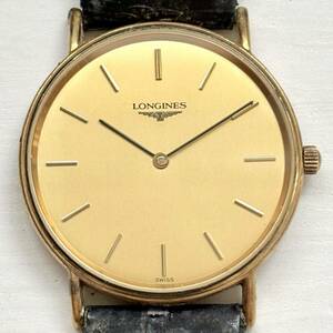 1円~ A LONGINES ロンジン ラウンド L4.637.2 メンズ レディース クォーツ ゴールドモデル アンティーク ジャンク 腕時計 90137342