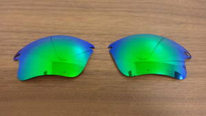 ★オークリー ファストジャケットXL用 カスタム偏光レンズ EMERALD GREEN Color Polarized 新品 Oakley Fast Jacket XL