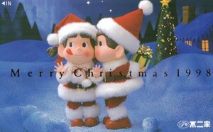 ★ペコちゃん/ポコちゃん　不二家　メリークリスマス　1998　微擦れ有★テレカ５０度数未使用pr_79+C20