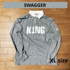 【古着】SWAGGER スワッガー KING ラガーシャツ XL