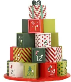 クリスマスアドベントカレンダー 箱 引出し 24個 北欧 木製ボックス ギフト