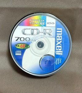 maxell マクセル データ用 CD-R 700MB インクジェットプリンター対応 ホワイト 24枚 「CDR700S.ST.PW25SP」