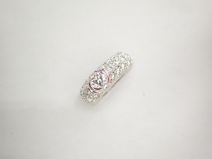 美品 ミキモト K18(WG) ダイヤ計0.24ct デザイン ペンダントトップ チャーム 