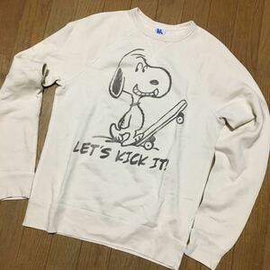 スヌーピー PEANUTS BEAMS スウェットトレーナー コラボ ビンテージ　古着　Mサイズ　ビームス