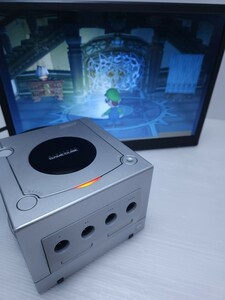 動作品 Nintendo GC任天堂 ニンテンドーゲームキューブ GameCube DOL-101 シルバー,本体のみ 中古 (d1)