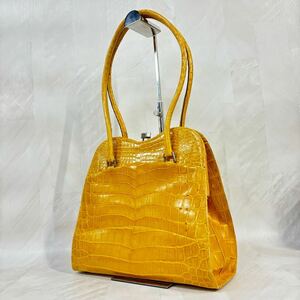 240510-MIMMA TETI ミンマテチ クロコダイル レザー トートバッグ 肩掛け ワニ革 本革 レディース 婦人バッグ