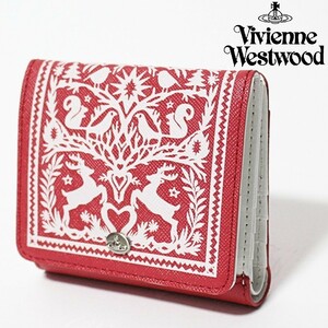 新品 ヴィヴィアンウエストウッド スノーウィンター柄 ボックス型小銭入れ 二つ折り財布　Ｋ2851