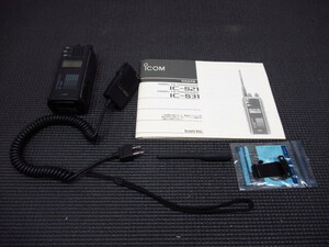 ICOM アイコム IC-S21 トランシーバー ハンディ HM-74 マイクロホン 説明書付属 アマチュア無線 管理6NT0425B-B02