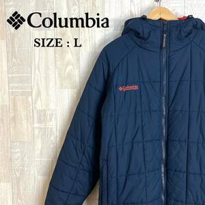 M3595 Colombia コロンビア　中綿入りジャケット　Lサイズ　ネイビー　紺色　中綿ポリ　メンズ　アウター　上着　羽織　フルジップ　長袖