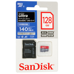 【ゆうパケット対応】SanDisk microSDXCメモリーカード 128GB SDSQUAB-128G-JN3MA [管理:1000026748]