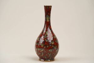 中国 古美術 花瓶 鶴首 花器 窯変釉 時代物 清代