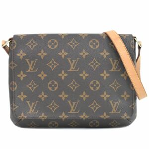 本物 ルイヴィトン LOUIS VUITTON LV ミュゼットタンゴ ショート モノグラム ショルダーバッグ ブラウン M51257