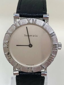 ◆TIFFANY & CO ティファニー アトラス M0640 シルバー文字盤 QZ メンズ腕時計 中古◆12131★